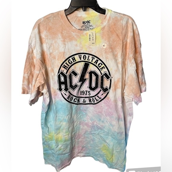 NWT Women’s AC / DC Tie Dye Tee - Picture 1 of 3